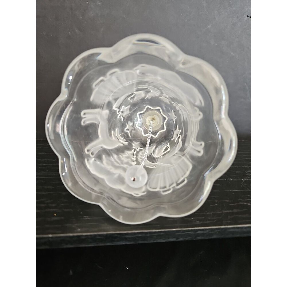 Vintage Holiday Christmas Bell Glass Angel Tree  Reindeer‎ 4.5" Clear - Picture 5 of 5